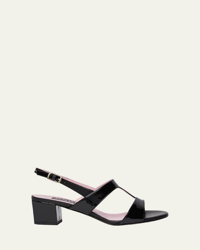 Romy Patent Leather Slingback Sandals